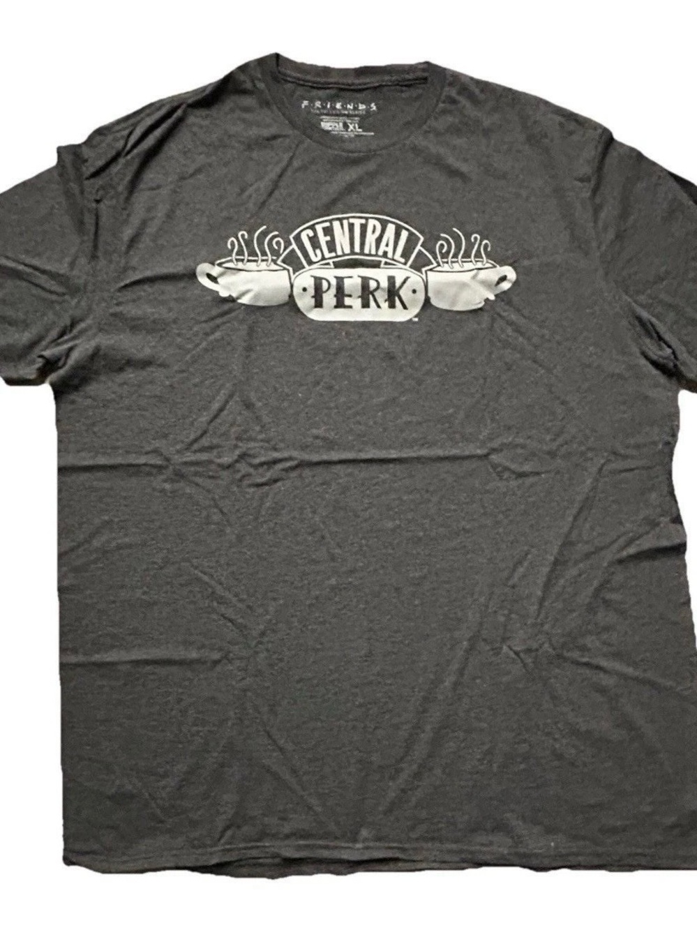 Grey Friends TV Show Central Perk Short Sleeve T Shirt Size XL